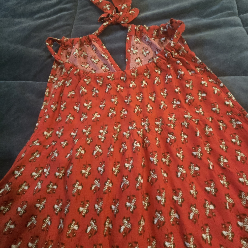 Beachsissi Red Floral Mini Dress